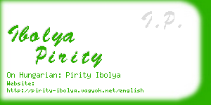 ibolya pirity business card